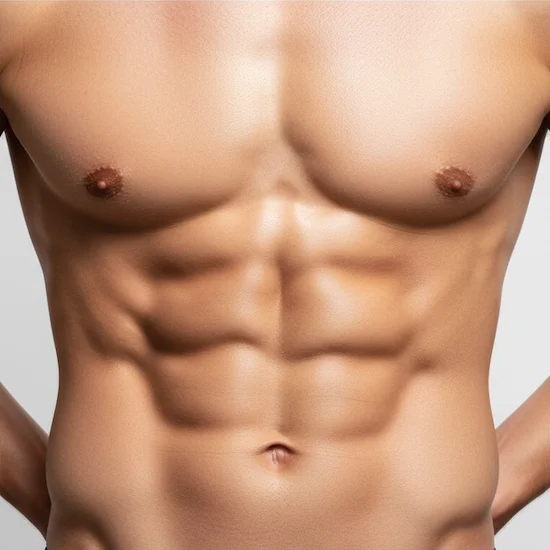 Depilación definitiva de abdomen para hombres.